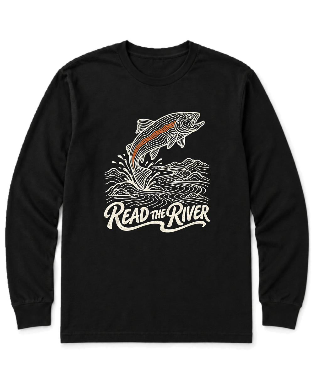Read the River Long Sleeve Shirt - Black