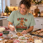 Head of Gingerbread Operations T-Shirt worn in a casual Christmas photo