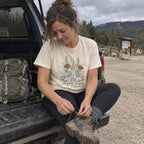 Happy Trails Ahead T-Shirt - worn outdoors