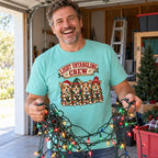 Light Untangling Crew T-Shirt worn in a casual Christmas photo