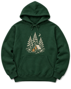 Camp Under the Pines Hoodie - Forest Green