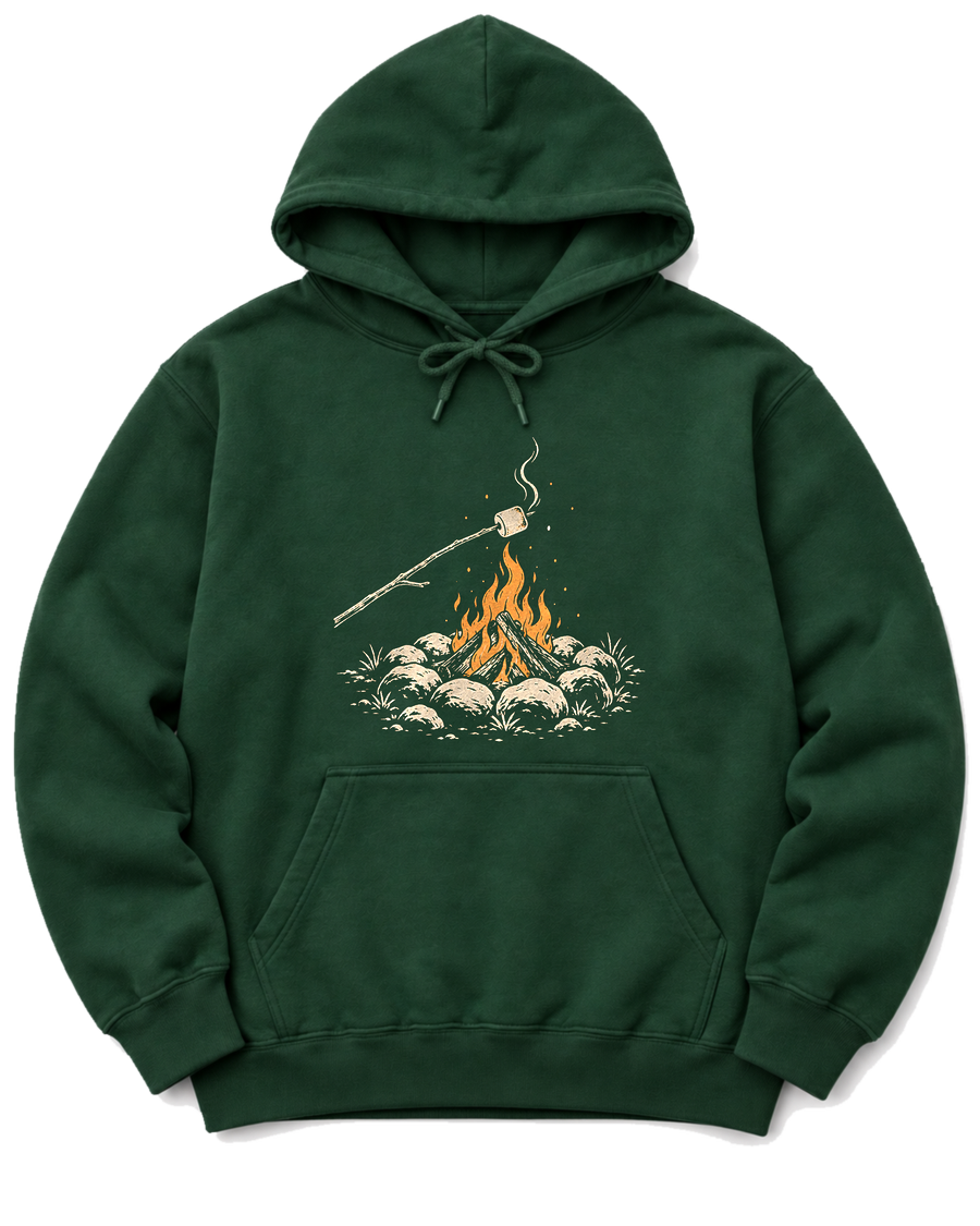 Marshmallow Roast Hoodie - Forest Green