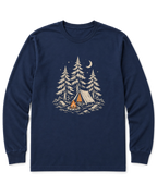 Camp Under the Pines Long Sleeve Shirt - Navy