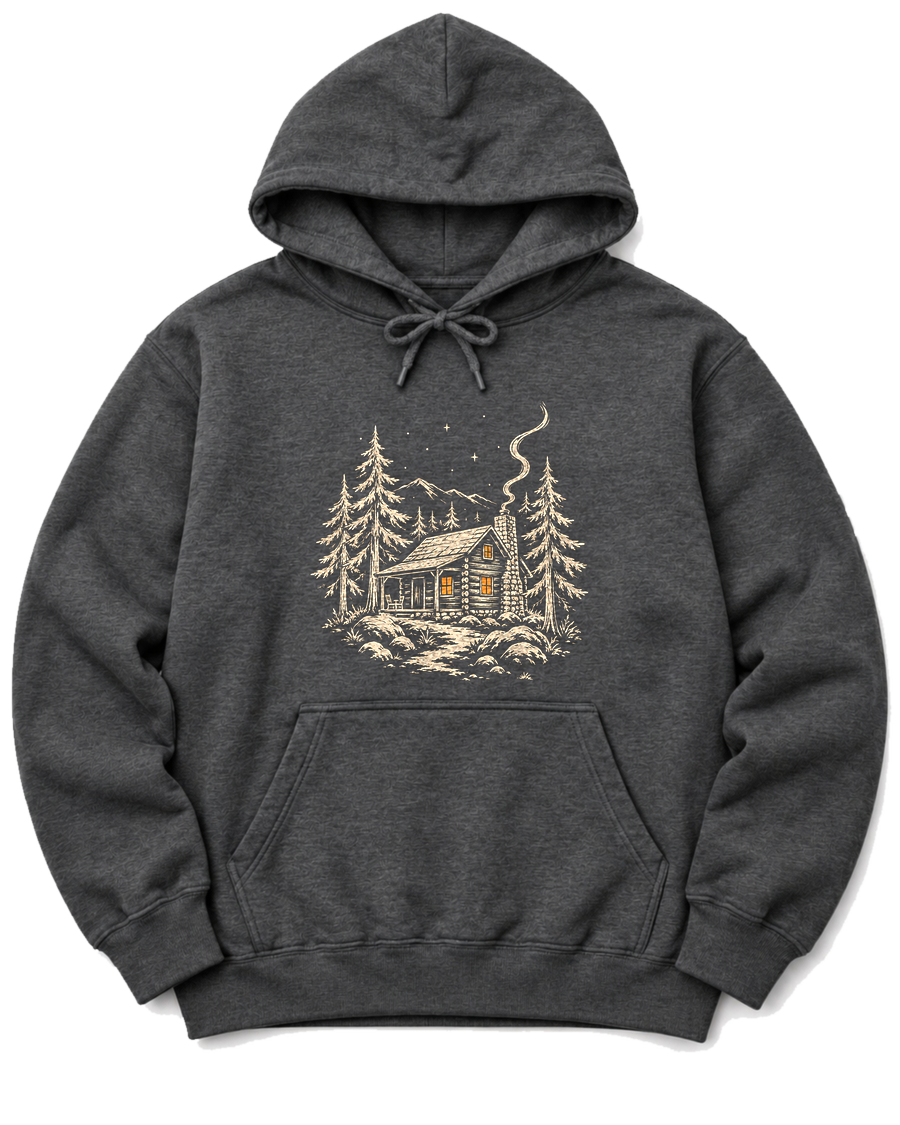 Cabin Glow Hoodie - Dark Heather