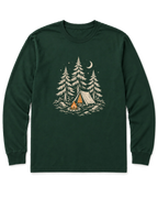 Camp Under the Pines Long Sleeve Shirt - Forest Green