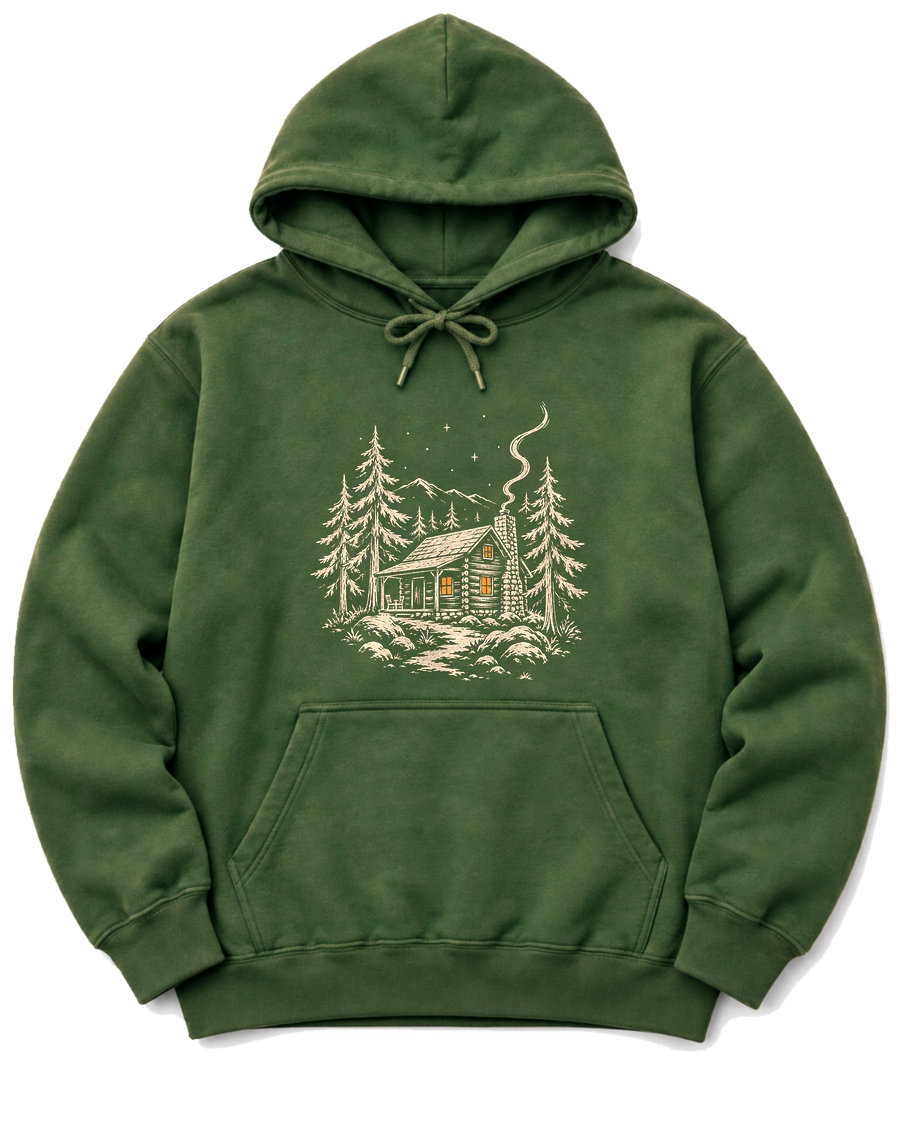 Cabin Glow Hoodie - Military Green