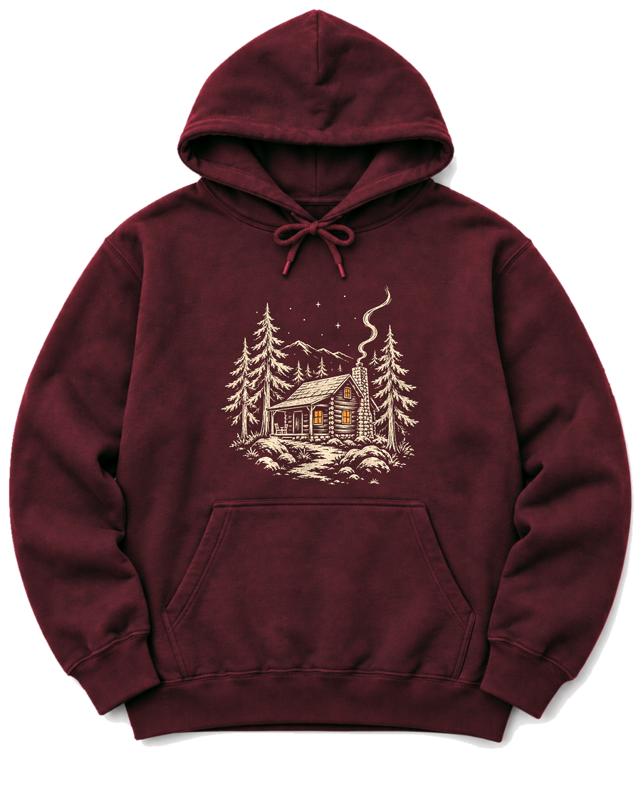Cabin Glow Hoodie - Maroon