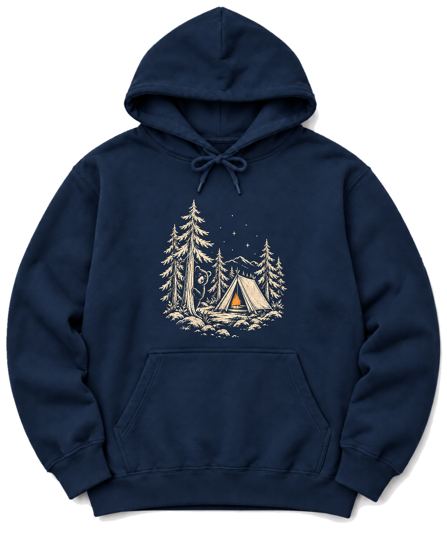 Curious Bear Hoodie - Navy