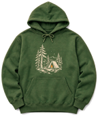 Curious Bear Hoodie - Military Green