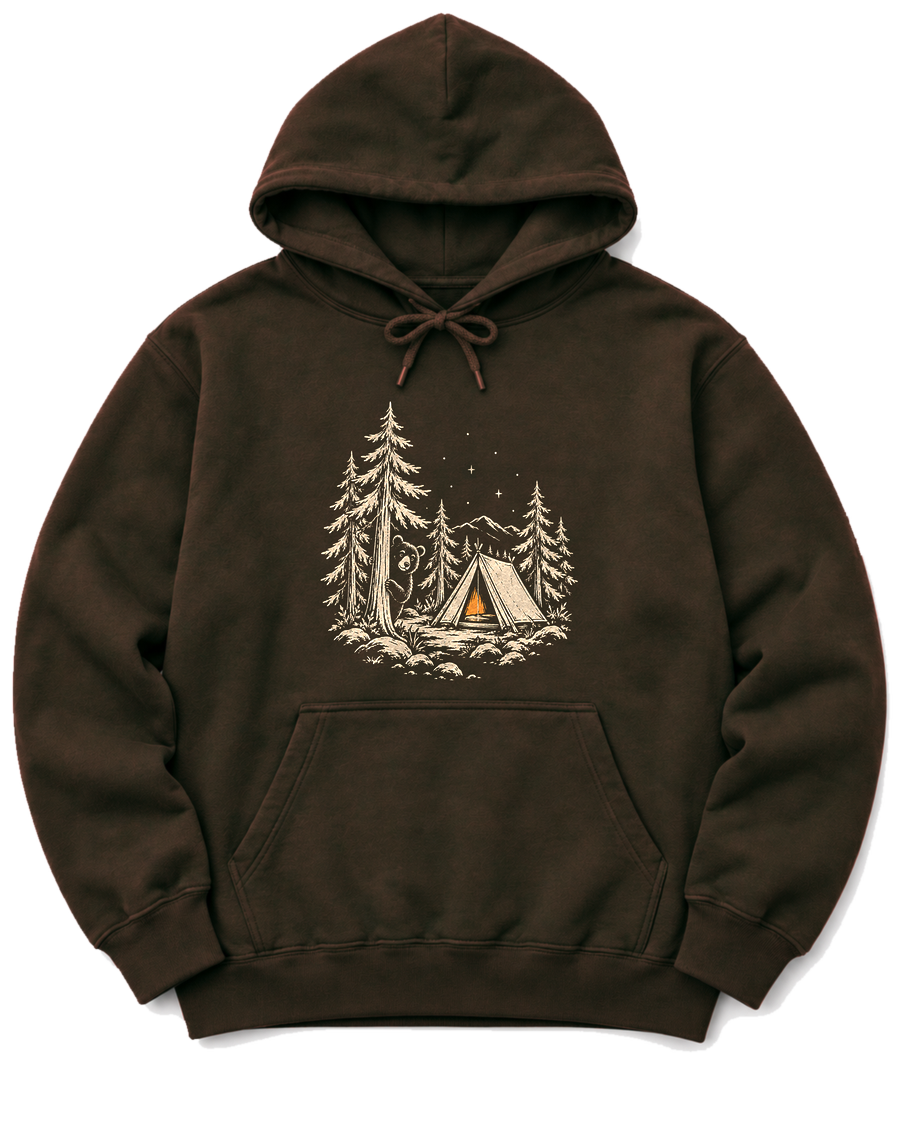 Curious Bear Hoodie - Dark Chocolate