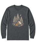 Camp Under the Pines Long Sleeve Shirt - Dark Heather