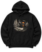 Canoe at Dusk Hoodie - Black