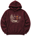 Canoe at Dusk Hoodie - Maroon