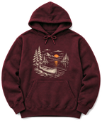 Canoe at Dusk Hoodie - Maroon