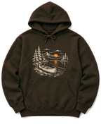 Canoe at Dusk Hoodie - Dark Chocolate