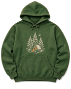 Camp Under the Pines Hoodie - Military Green
