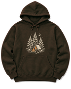 Camp Under the Pines Hoodie - Dark Chocolate