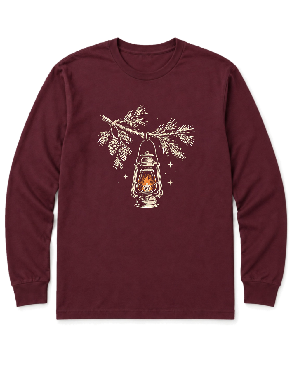 Lantern Light Long Sleeve Shirt - Maroon