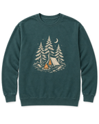 Camp Under the Pines Sweatshirt - Blue Spruce