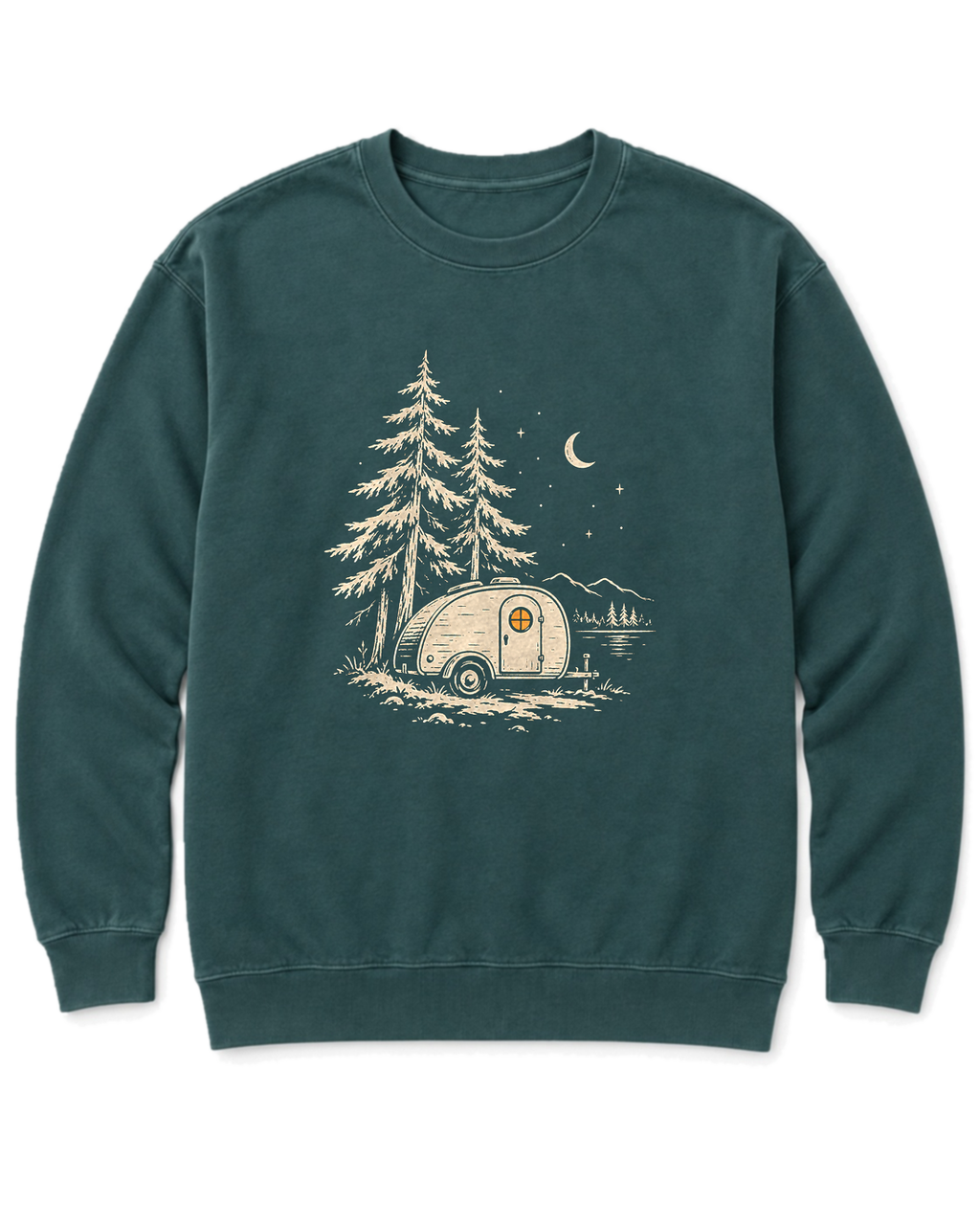 Teardrop Camper Sweatshirt - Blue Spruce