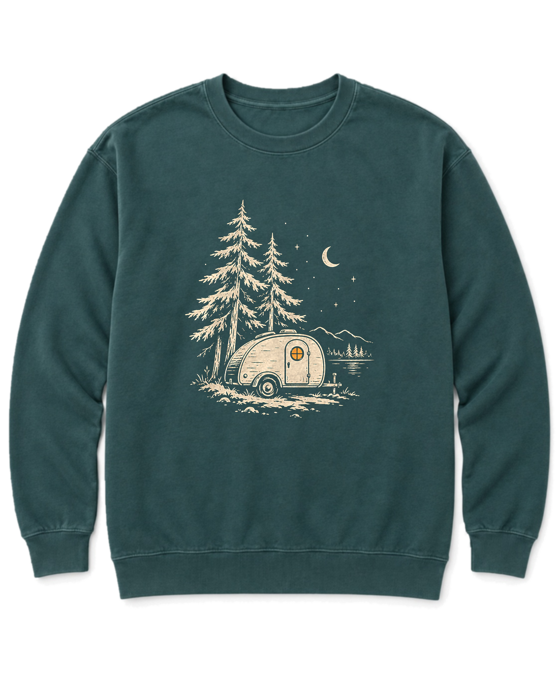 Teardrop Camper Sweatshirt - Blue Spruce