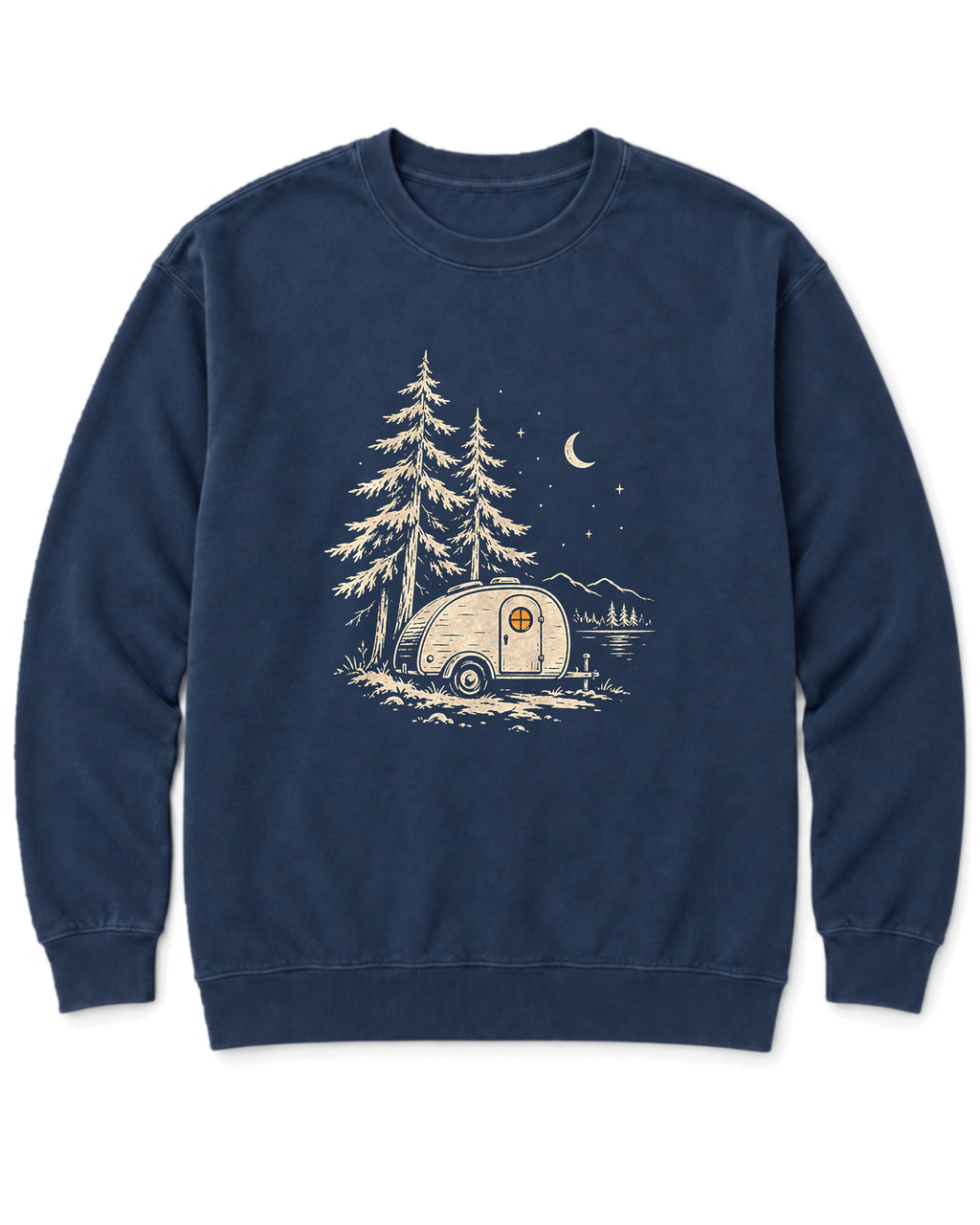 Teardrop Camper Sweatshirt - True Navy