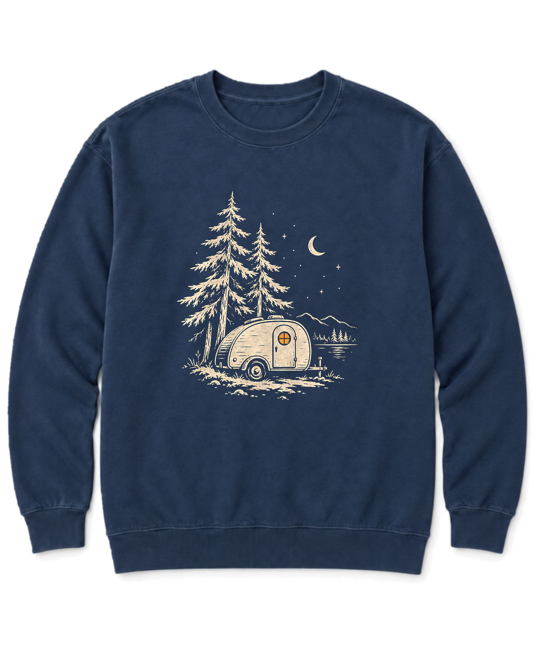 Teardrop Camper Sweatshirt - True Navy