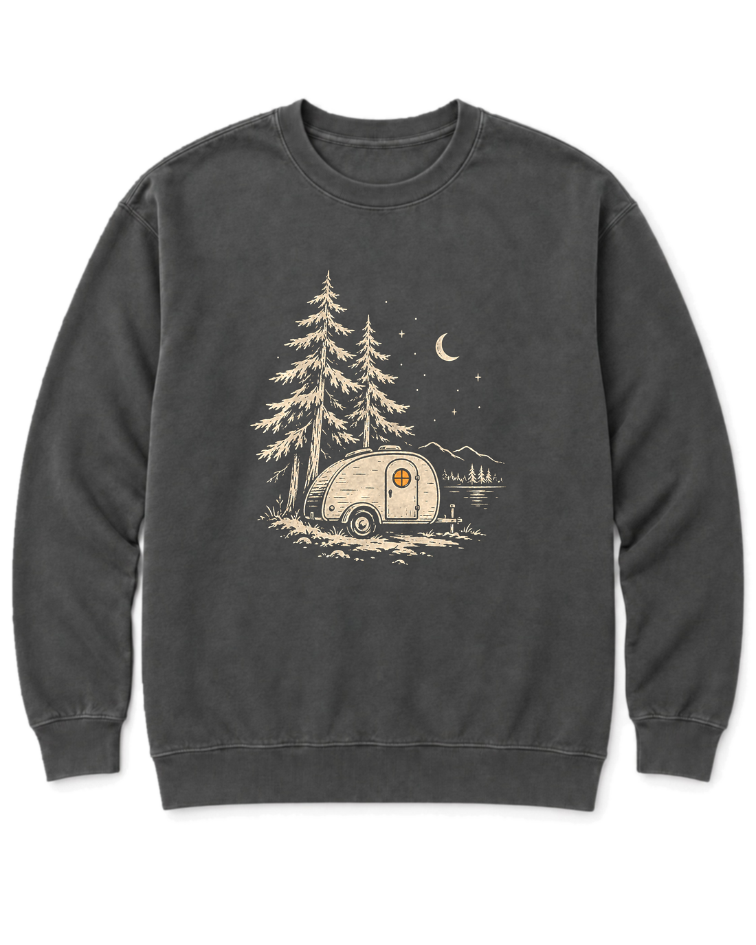 Teardrop Camper Sweatshirt - Pepper