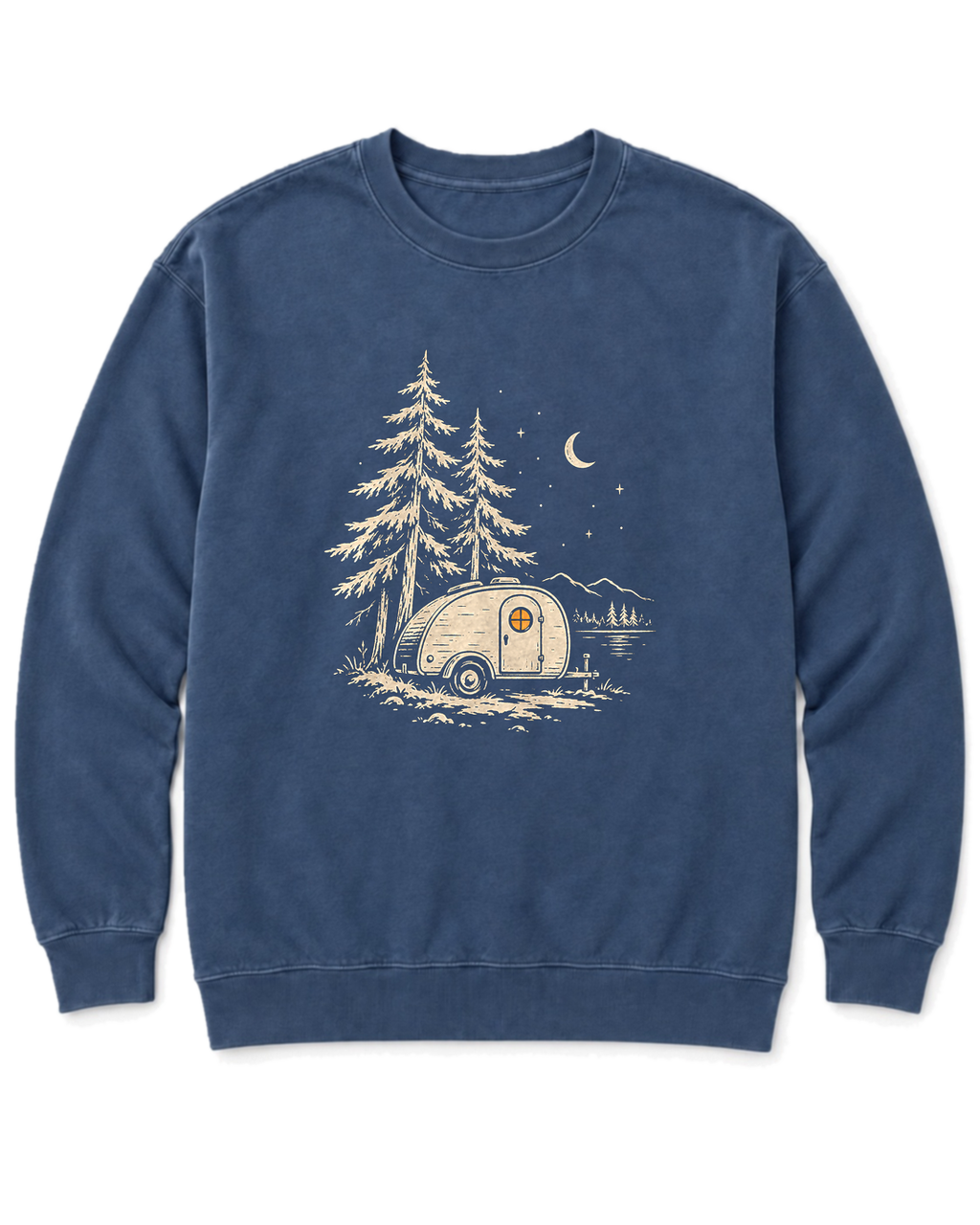 Teardrop Camper Sweatshirt - Denim