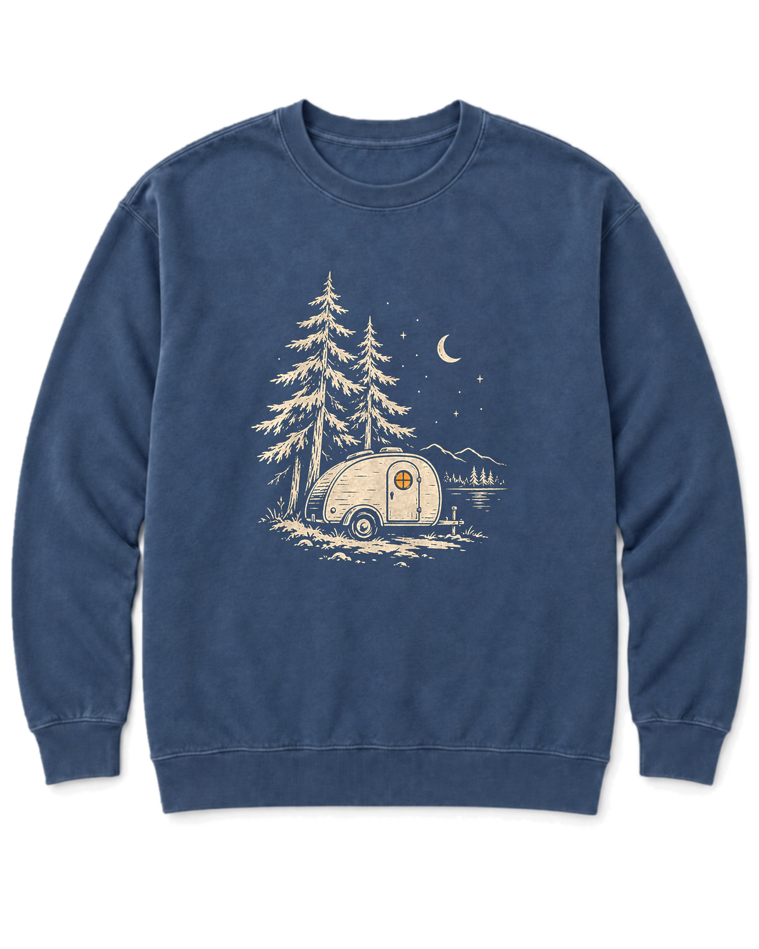 Teardrop Camper Sweatshirt - Denim
