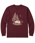 Teardrop Camper Long Sleeve Shirt - Maroon