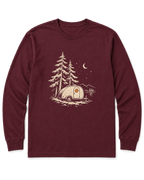Teardrop Camper Long Sleeve Shirt - Maroon