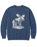 Moose Right of Way Sweatshirt - Denim