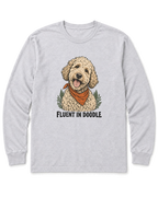Fluent in Doodle Long Sleeve Shirt - Ash