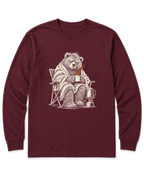 Not a Morning Bear Long Sleeve Shirt - Maroon