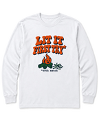 Lit It First Try Long Sleeve Shirt - White