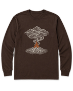 Campfire Smoke Long Sleeve Shirt - Dark Chocolate