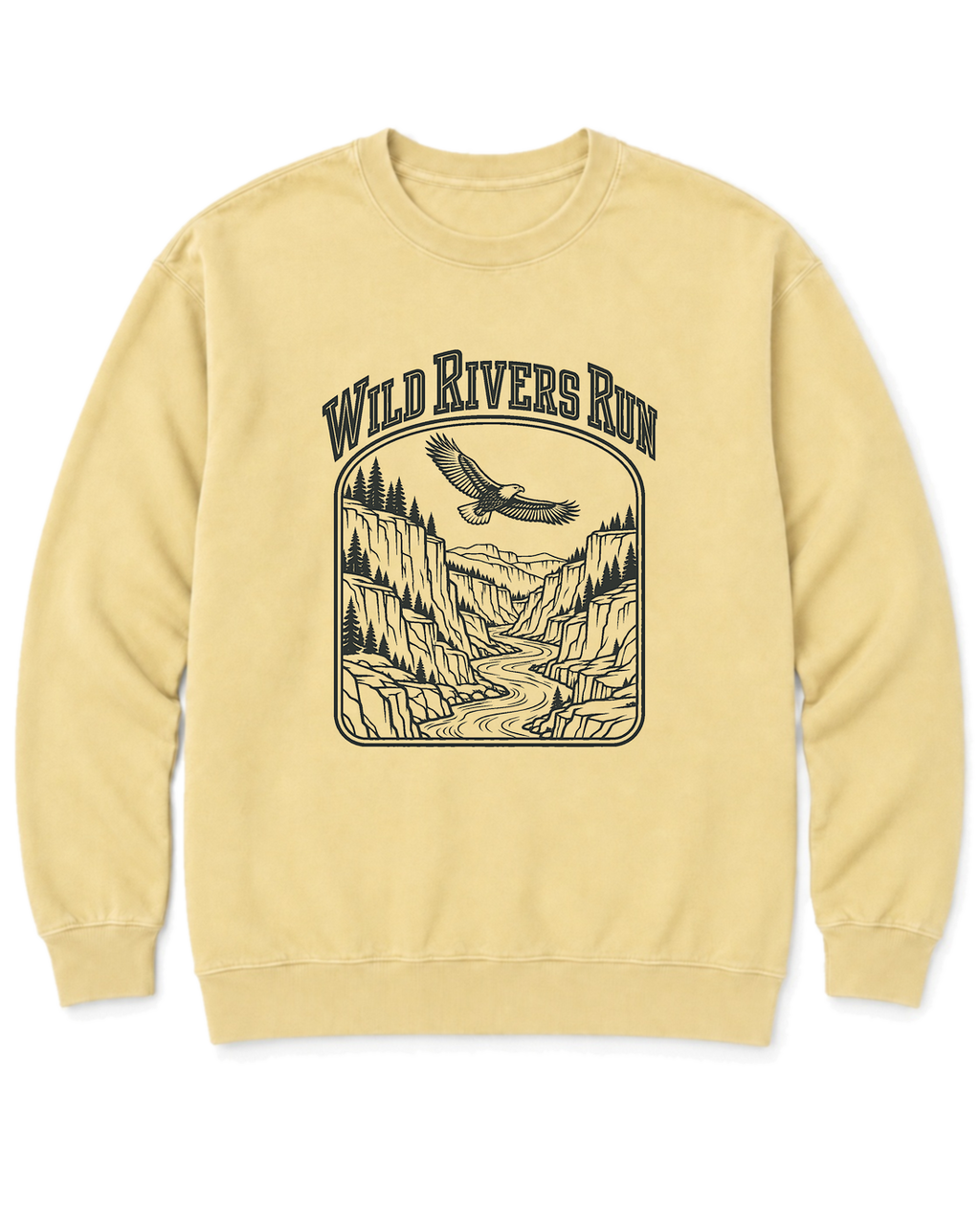 Wild Rivers Run Sweatshirt - Butter