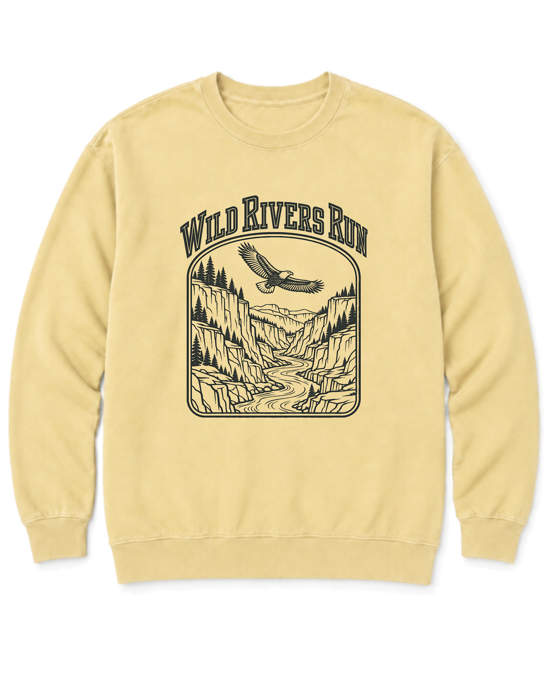 Wild Rivers Run Sweatshirt - Butter