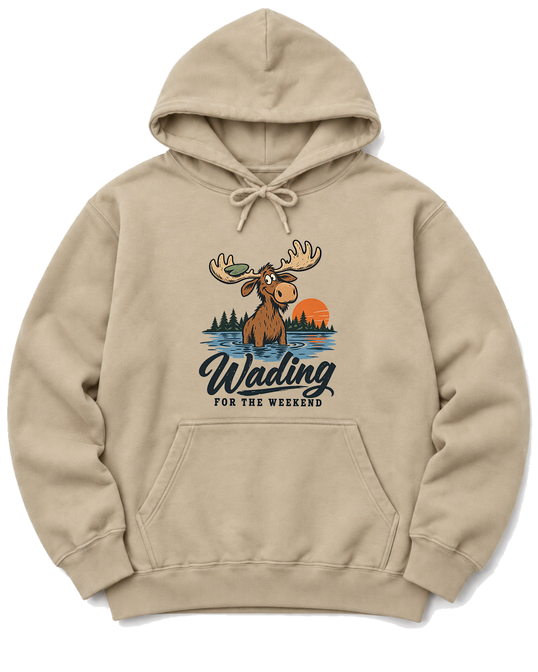 Wading for the Weekend Hoodie - Sand