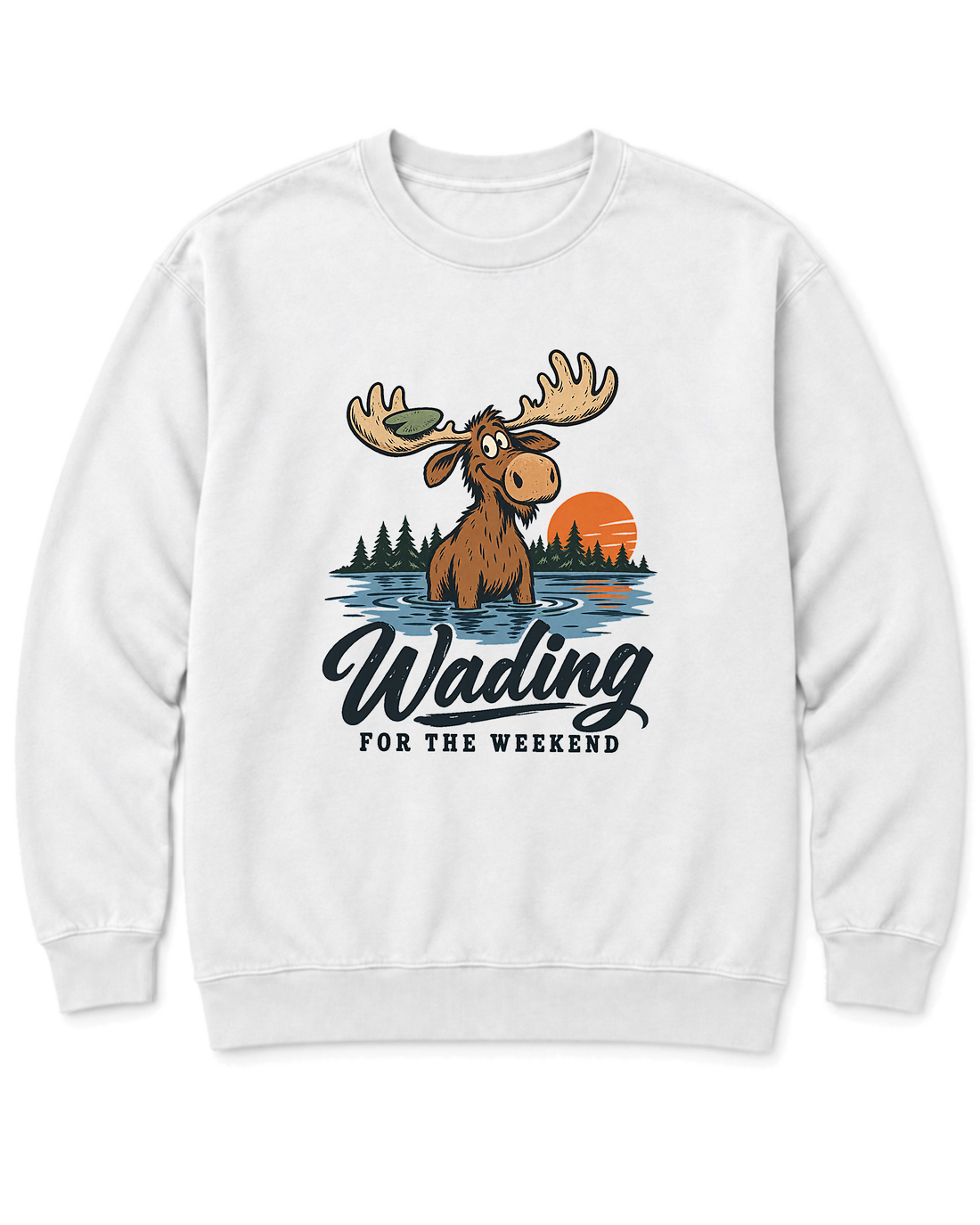 Wading for the Weekend Sweatshirt - White