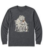 Not a Morning Bear Long Sleeve Shirt - Dark Heather