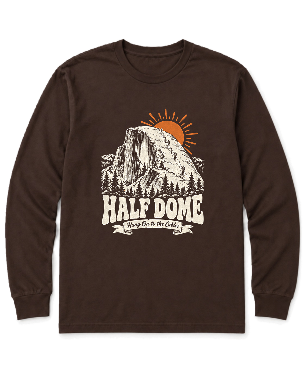 Half Dome Long Sleeve Shirt - Dark Chocolate