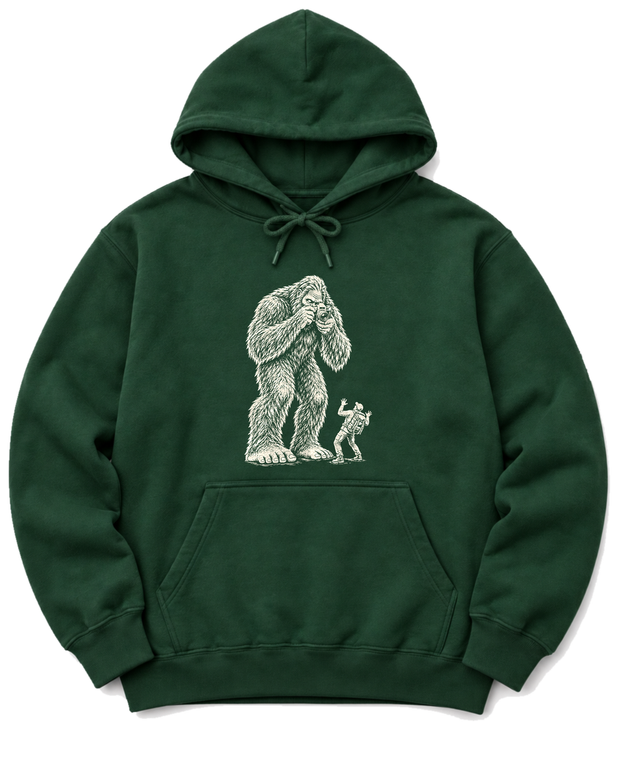 Bigfoot Photographer Hoodie - Forest Green