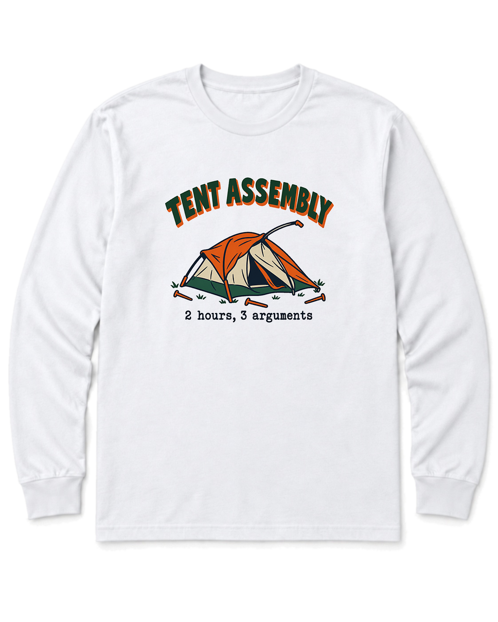 Tent Assembly Long Sleeve Shirt - White