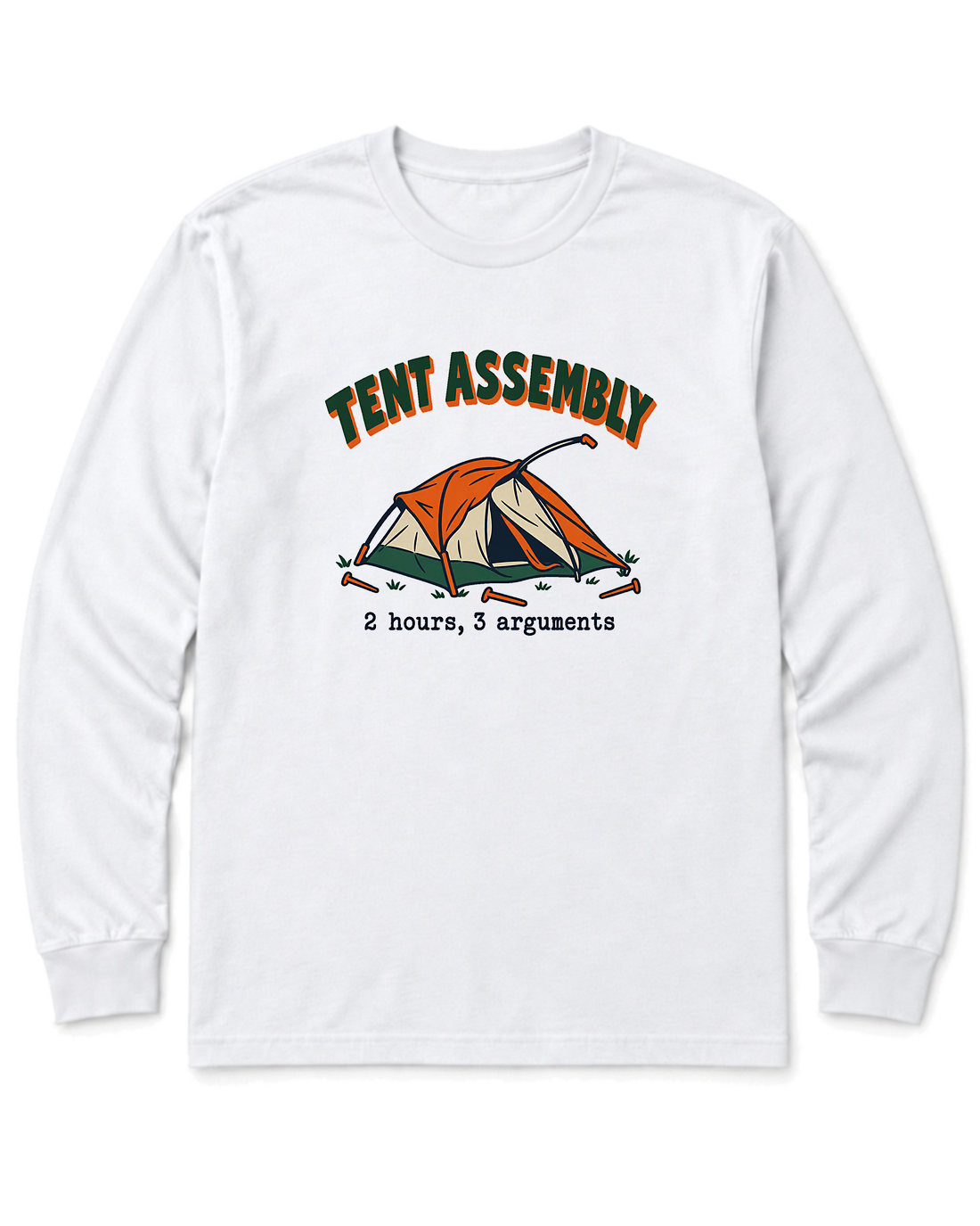 Tent Assembly Long Sleeve Shirt - White