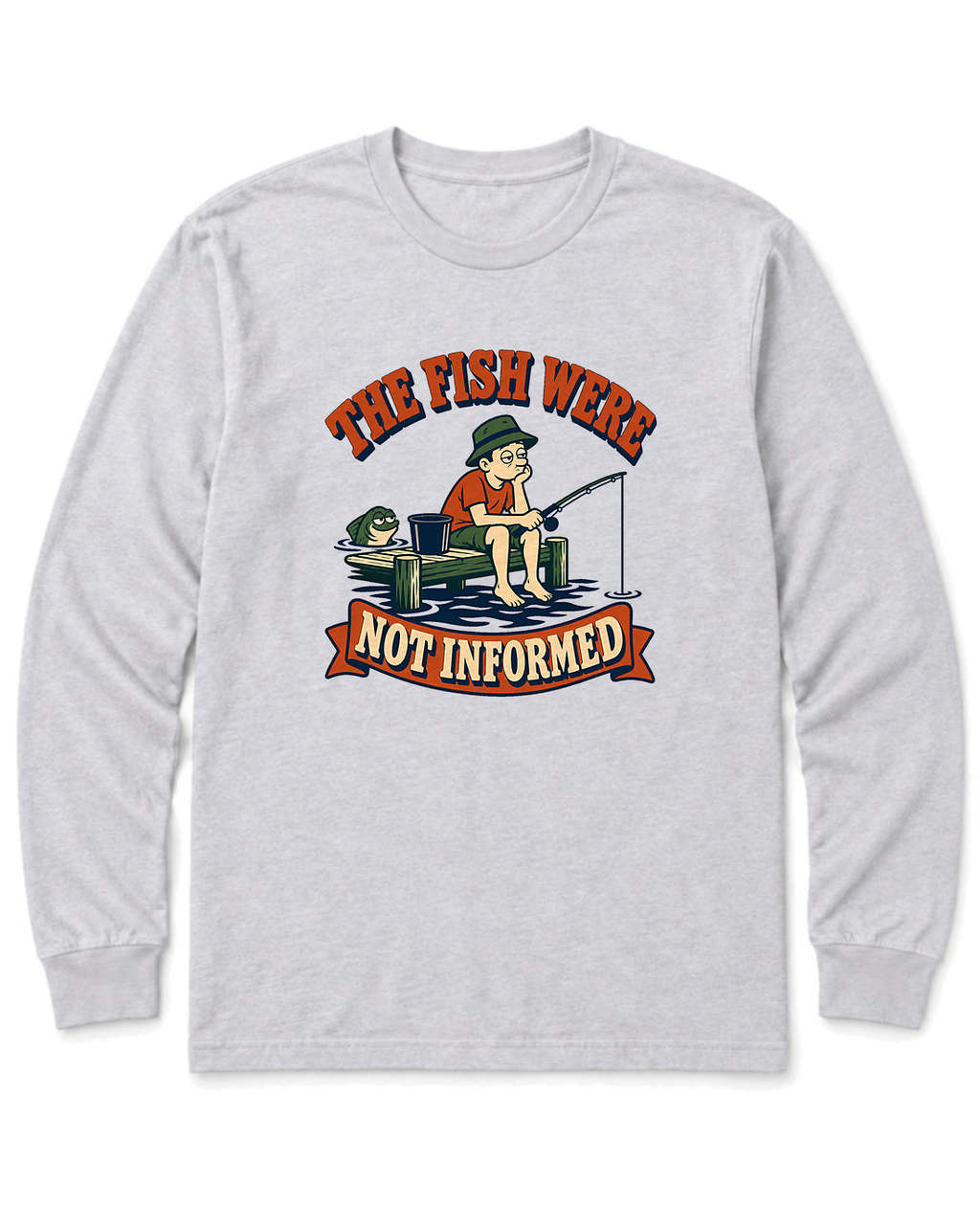 The Fish Were Not Informed Long Sleeve Shirt - Ash