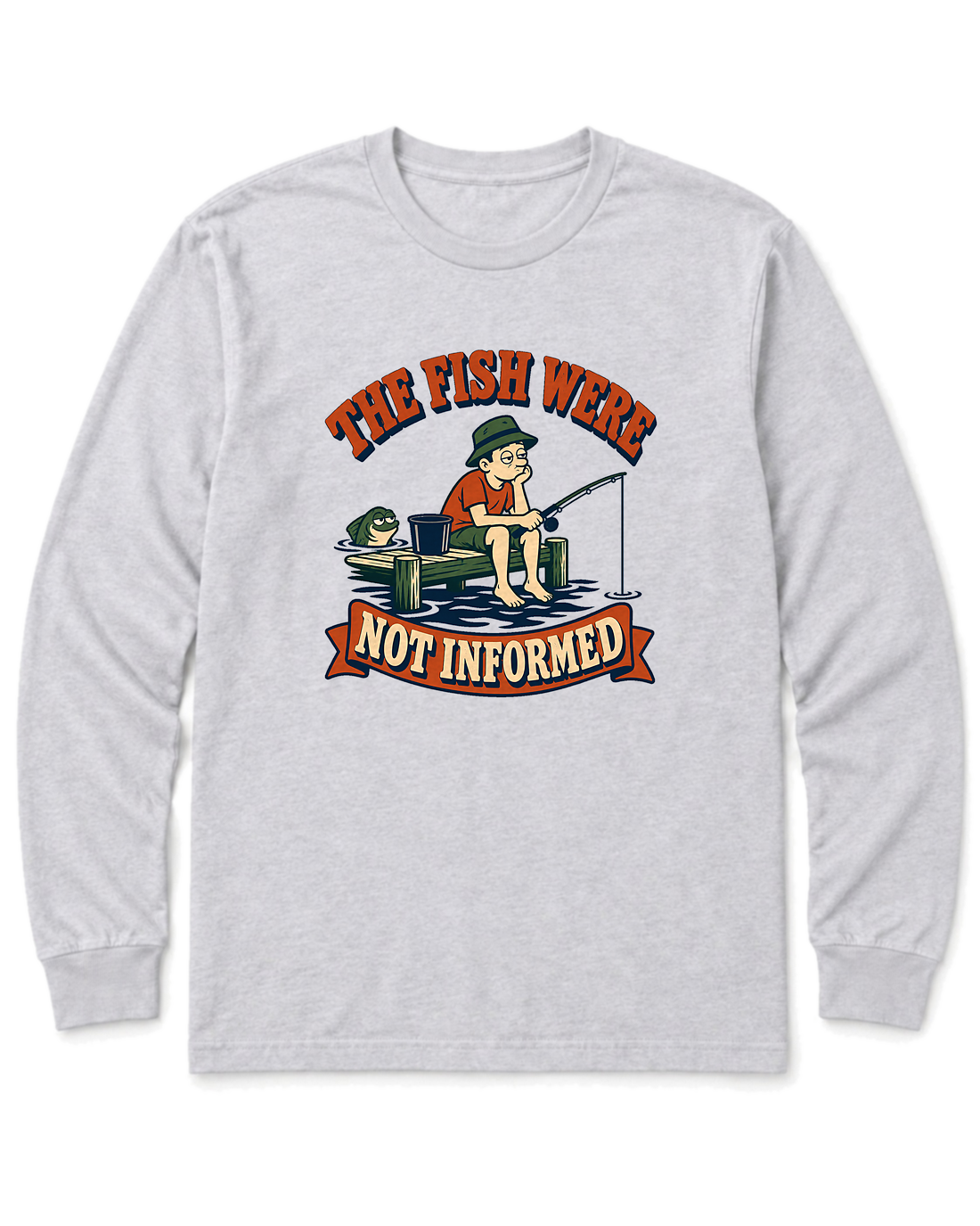 The Fish Were Not Informed Long Sleeve Shirt - Ash