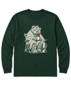 Not a Morning Bear Long Sleeve Shirt - Forest Green