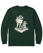 Upside-Down Map Long Sleeve Shirt - Forest Green